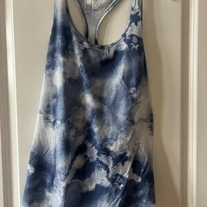 SO Women's Navy and White Tank Top
